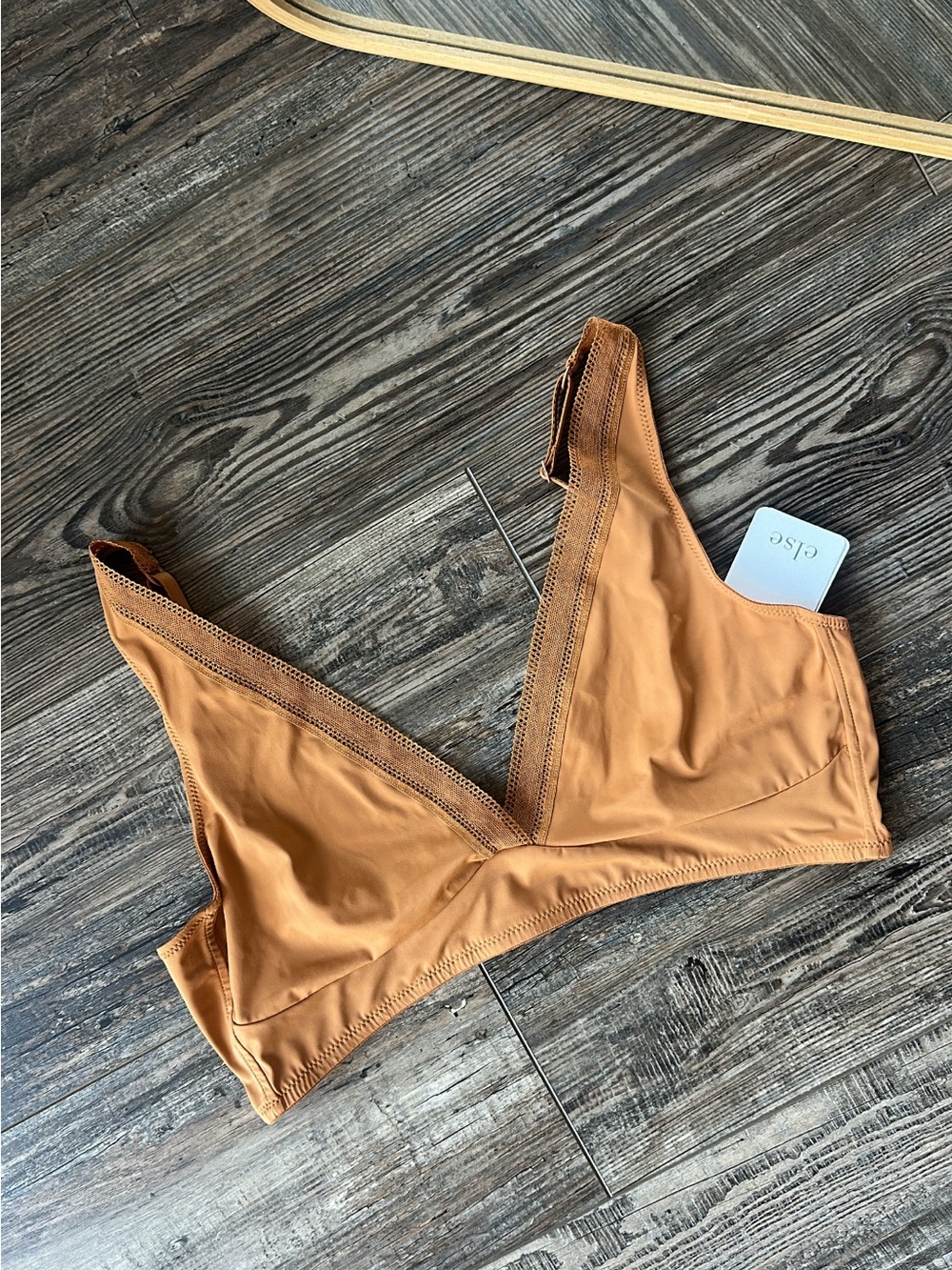 Else nano soft cup plunge bra size XL in Harvest new with tags Bralette